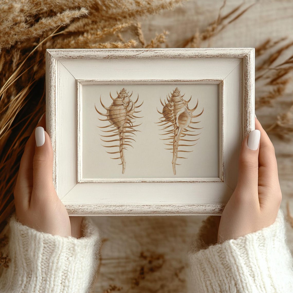 Neutral Beige Coastal Shells Wall Art Vintage Seashells Sketch Drawing Boho Beach Art Beachy Home Decor Coastal Nursery Prints - Image 6