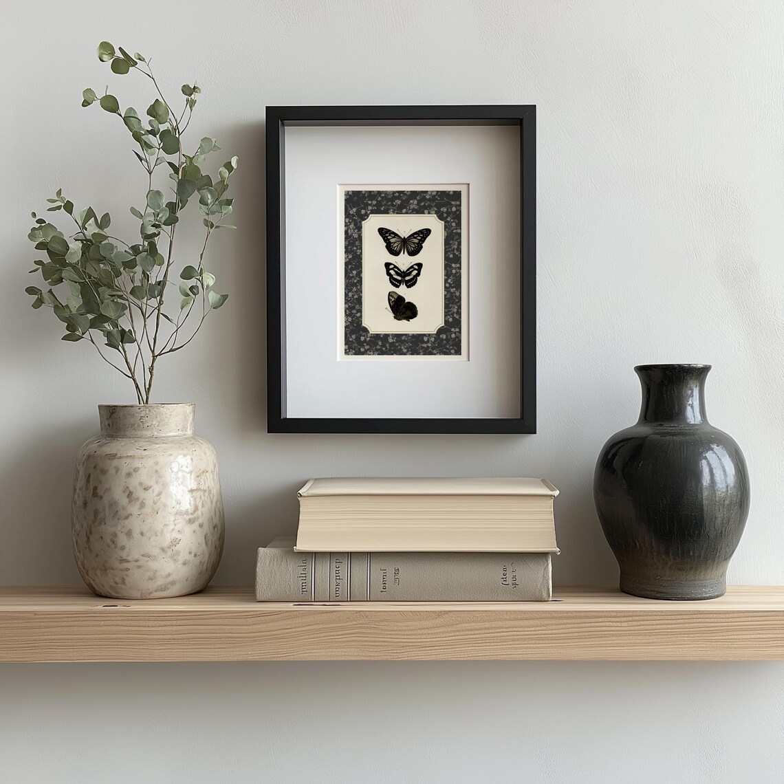 Gothic Black Butterflies Dark Academia Botanical Vintage Poster - Image 5