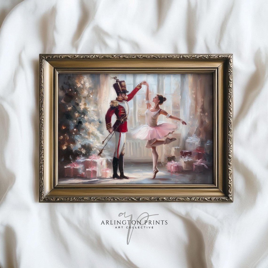 Christmas Ballerina And Toy Soldier Art Print