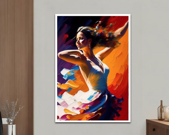 Dancing Woman Wall Art Dancer Print Dancer Wall Art Woman Abstract Woman Print