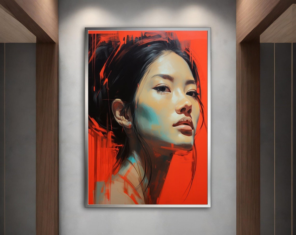 Asian Woman Wall Art Asian Woman Ethnic Wall Decor Asian Wall Art Asian Woman Ethnic Asian Woman Print