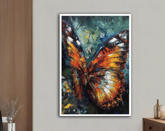 Colorful Butterfly Art Colorful Butterfly Wall Decor Butterfly Wall Art Colorful Animal Butterfly Print