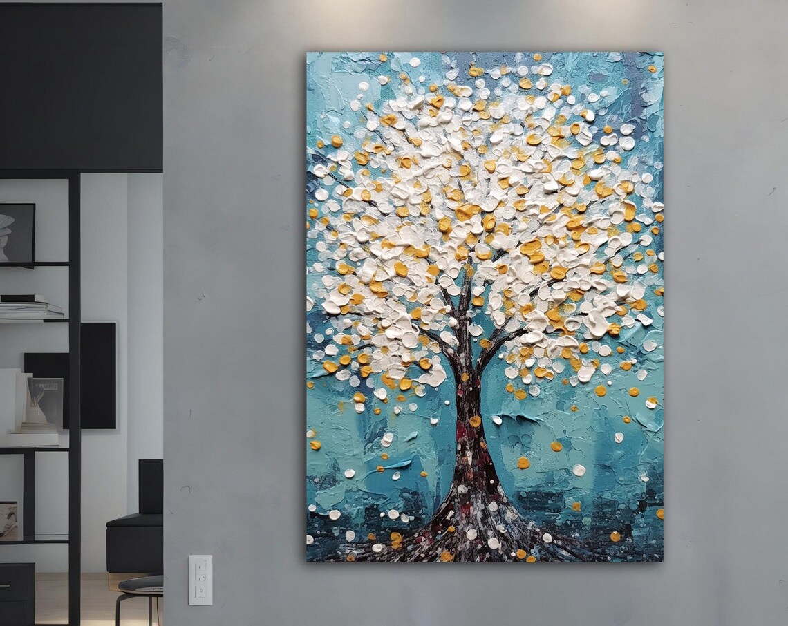 Abstract Tree Painting, Modern Tree Art Print