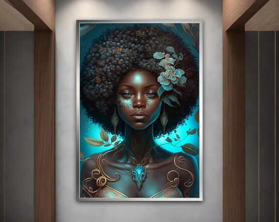 African Woman Modern Wall Art Ethnic Wall Art Ethnic Wall Decor African Woman Ethnic