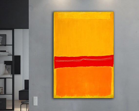 Mark Yellow And Orange Wall Art Mark Rothko Production Modern Wall Art Abstract Art Yellow And Orange Abstract Painting