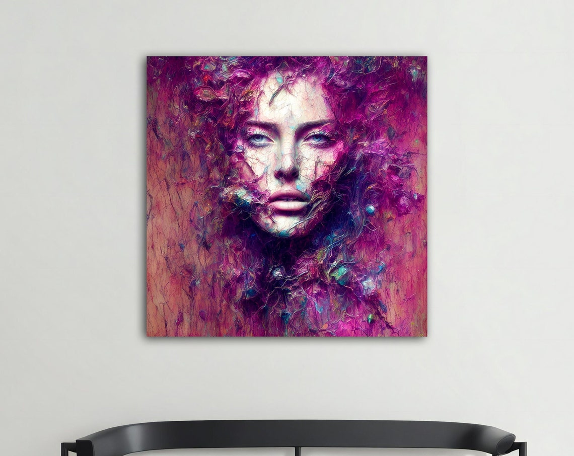 Colorful Woman Modern Wall Art Colorful Modern Woman Print Colorful Abstract Woman Painting Feminine Woman Wall Decor