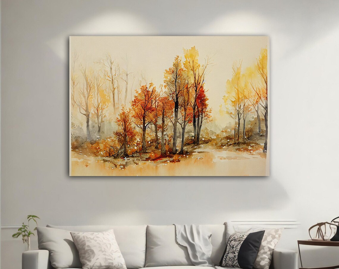 Abstract Tree Art Print, Modern Tree Painting