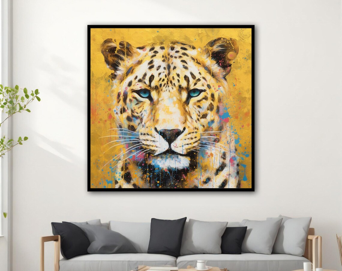 Leopard Print Colorful Leopard Art Print