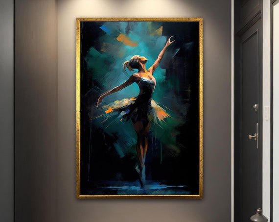 Dancing Ballerina Wall Art Ballerina Print Dancing Ballerina Abstract Wall Art Ballerina Ballerina Print