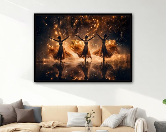 Dancing Woman Modern Art Print, Lyrical Dance