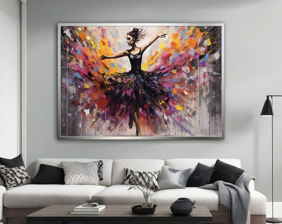 Ballerina Abstract Wall Art Ballerina Modern Dancing Ballerina Abstract Wall Art Ballerina Print