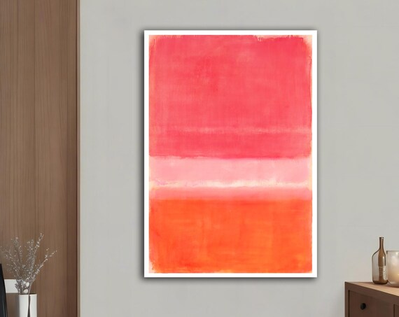 Mark Pink And Orange Wall Art Mark Rothko Production Modern Wall Art Abstract Art Pink And Orange Abstract Painting