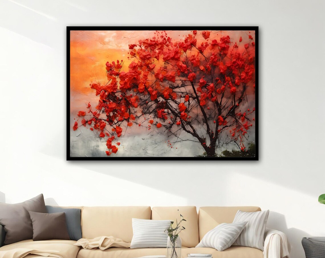 Abstract Tree Art Print, Modern Wall Art