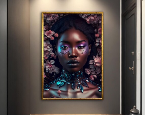 African Woman Modern Wall Art African Woman Mosaic Wall Art Ethnic Wall Decor African Woman Ethnic