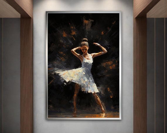 Dancing Ballerina Wall Art Ballerina Print Dancing Ballerina Abstract Wall Art Ballerina Ballerina Print