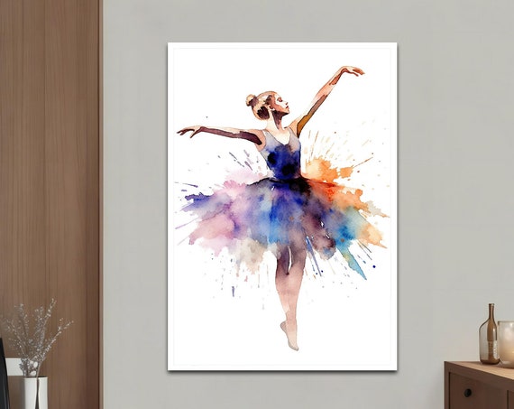 Dancing Ballerina Wall Art Ballerina Print Dancing Ballerina Wall Art Ballerina Ballerina Print