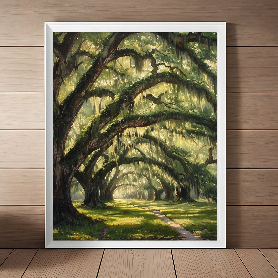 Mossy Oak Trees Charleston Landscape Art Print