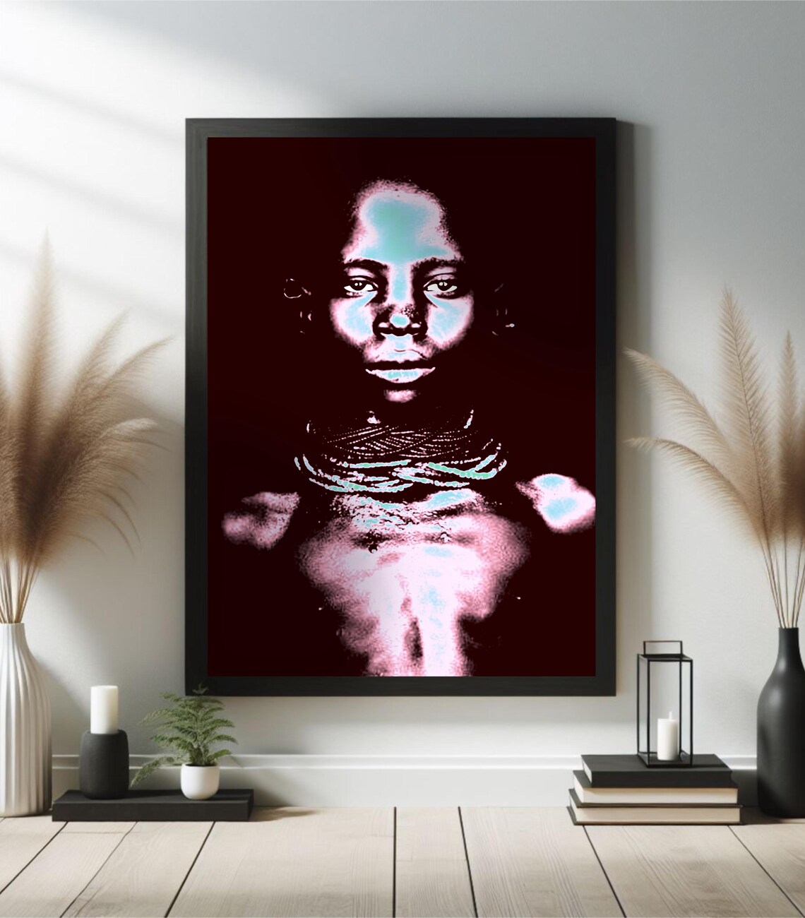 African Woman Abstract Art Print, Trendy Poster