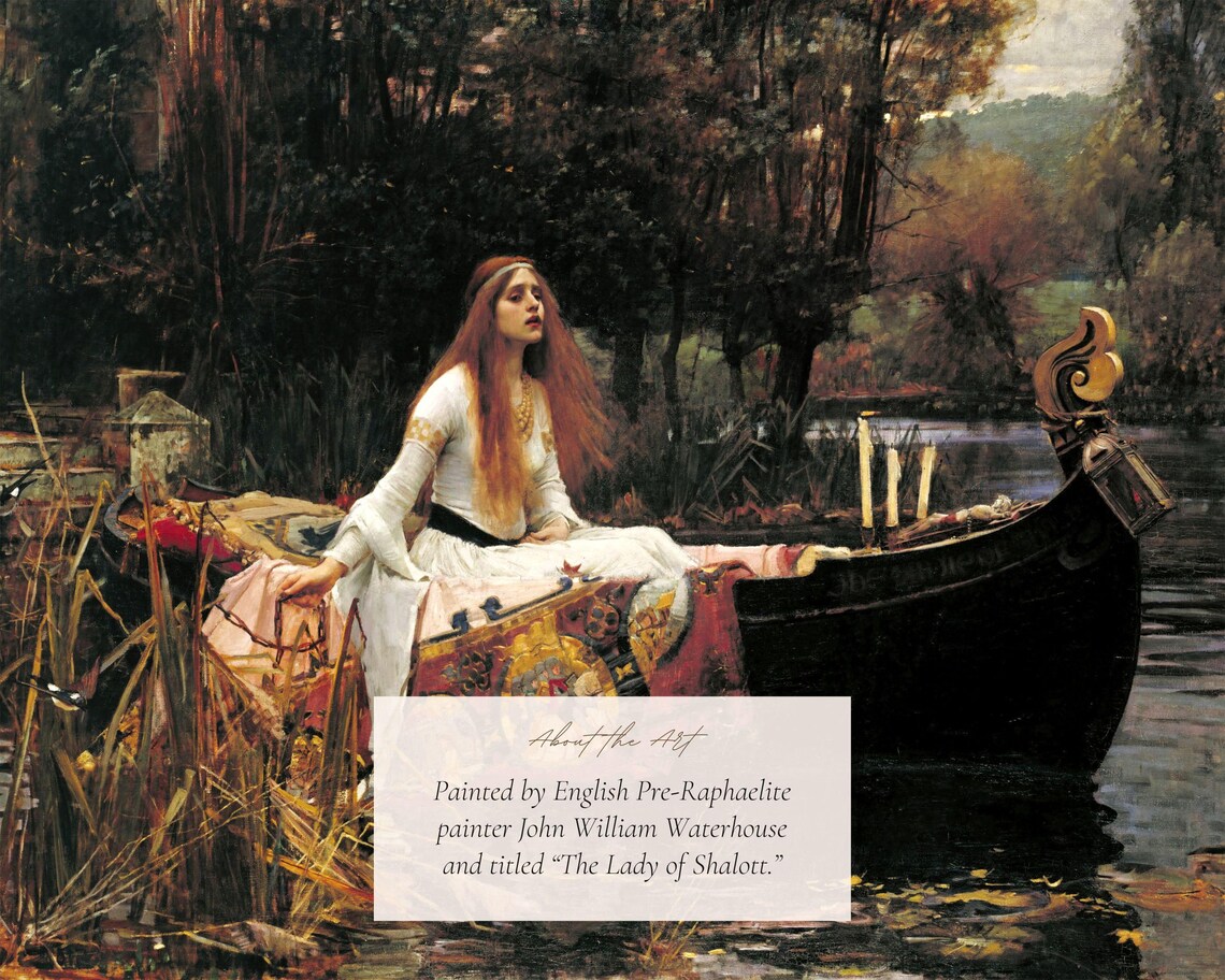 The Lady Of Shalott, Pre-Raphaelite Art Print - Image 2