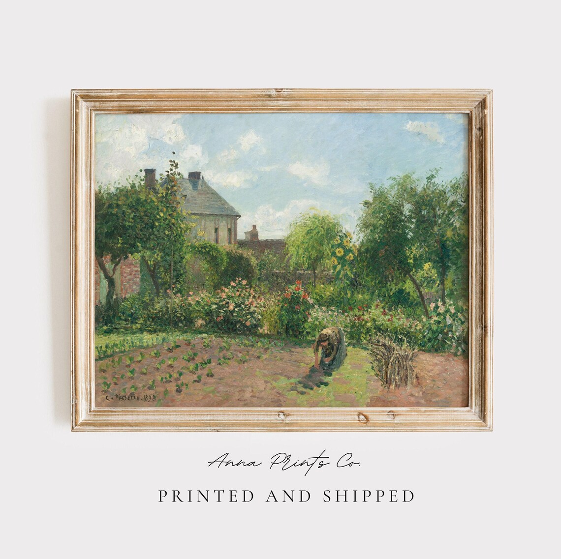 The Artist's Garden by Camille Pissarro, Art Print