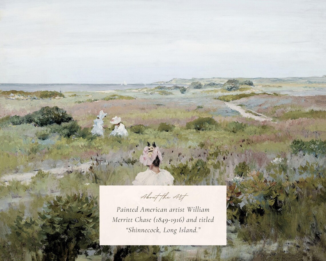 Ladies Gathering Wildflowers In A Summer Meadow Vintage Art Print - Image 2