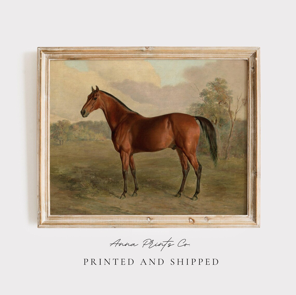 Victorian Horse Painting, Vintage Equestrian Art Print