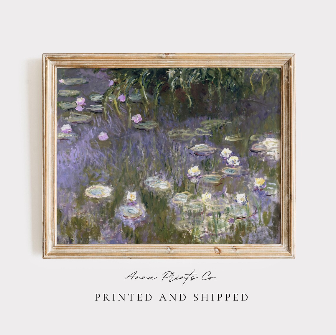 Claude Monet Water Lilies, Vintage Impressionist Art Print