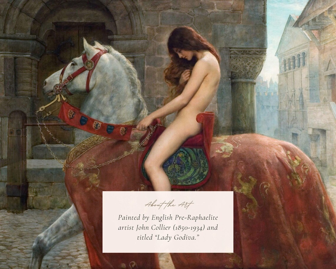 Lady Godiva Vintage Pre-Raphaelite Art Print - Image 2