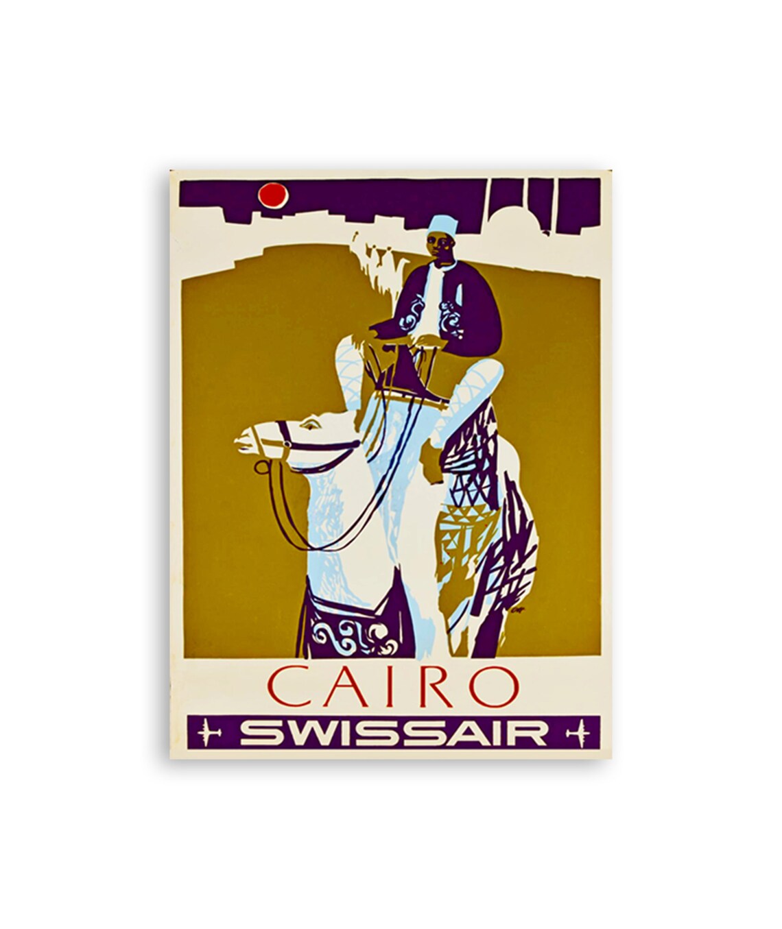 Cairo Egypt Travel Poster, Egyptian Home Decor