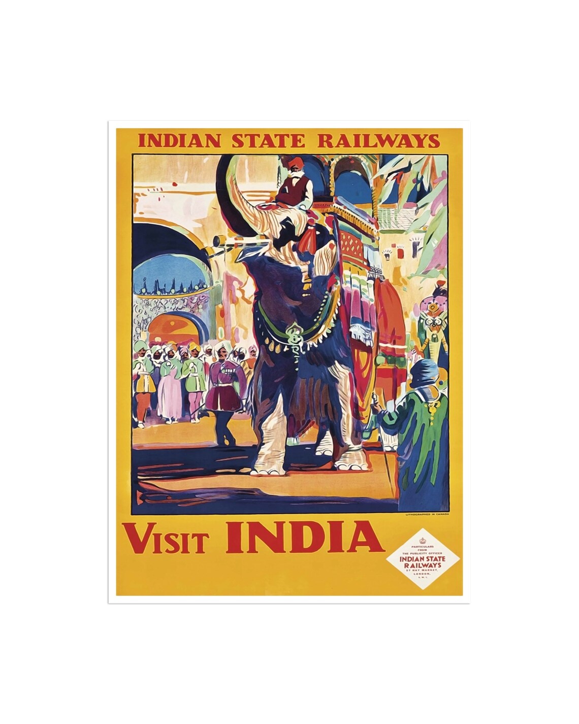 India Art Travel Poster, Indian Home Decor