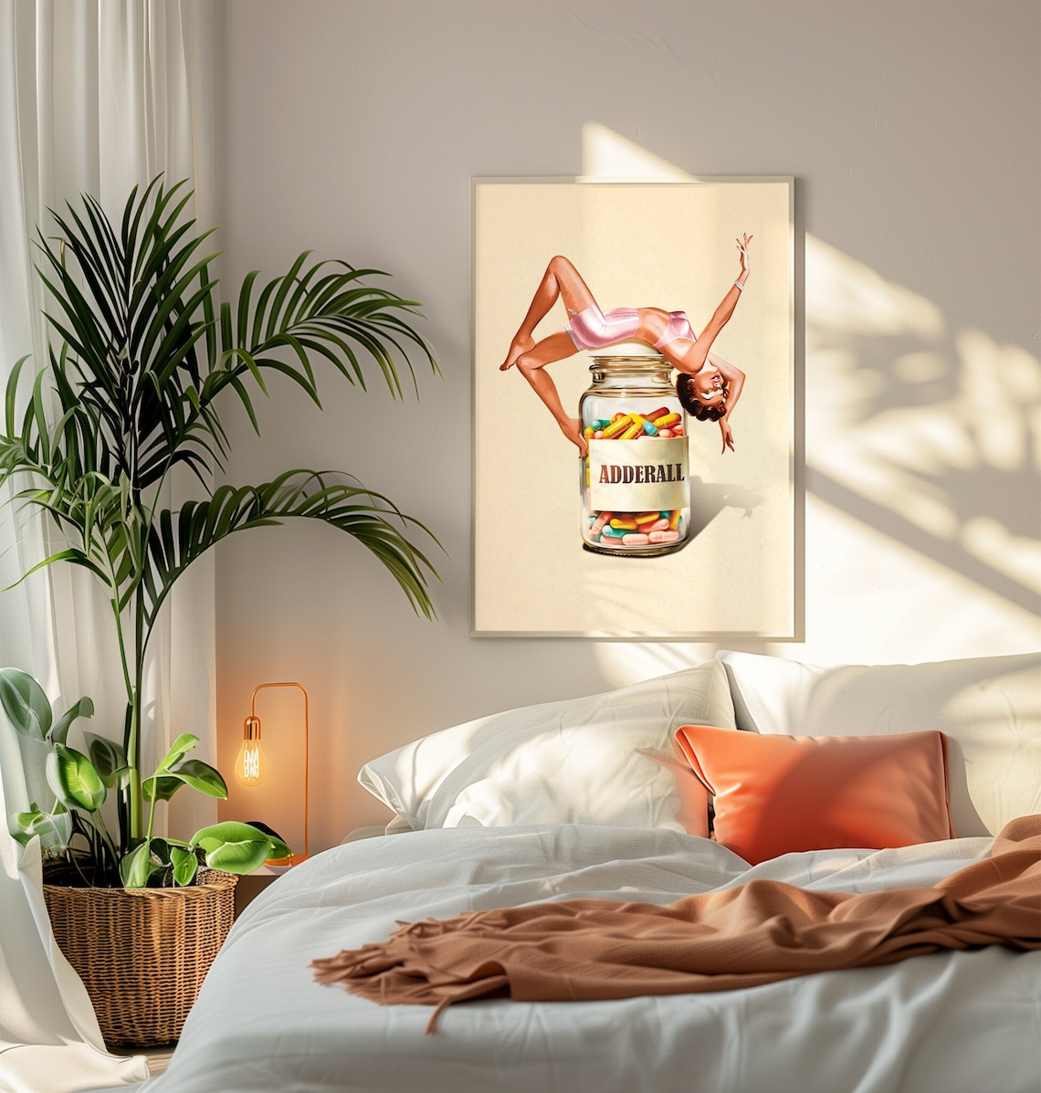 Pill Of Bliss Vintage Collage Art Print