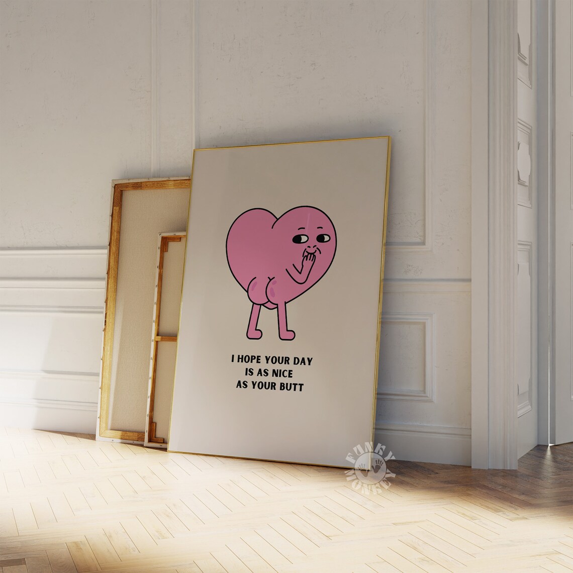 Nice Butt Quote Print, Retro Bathroom Wall Art