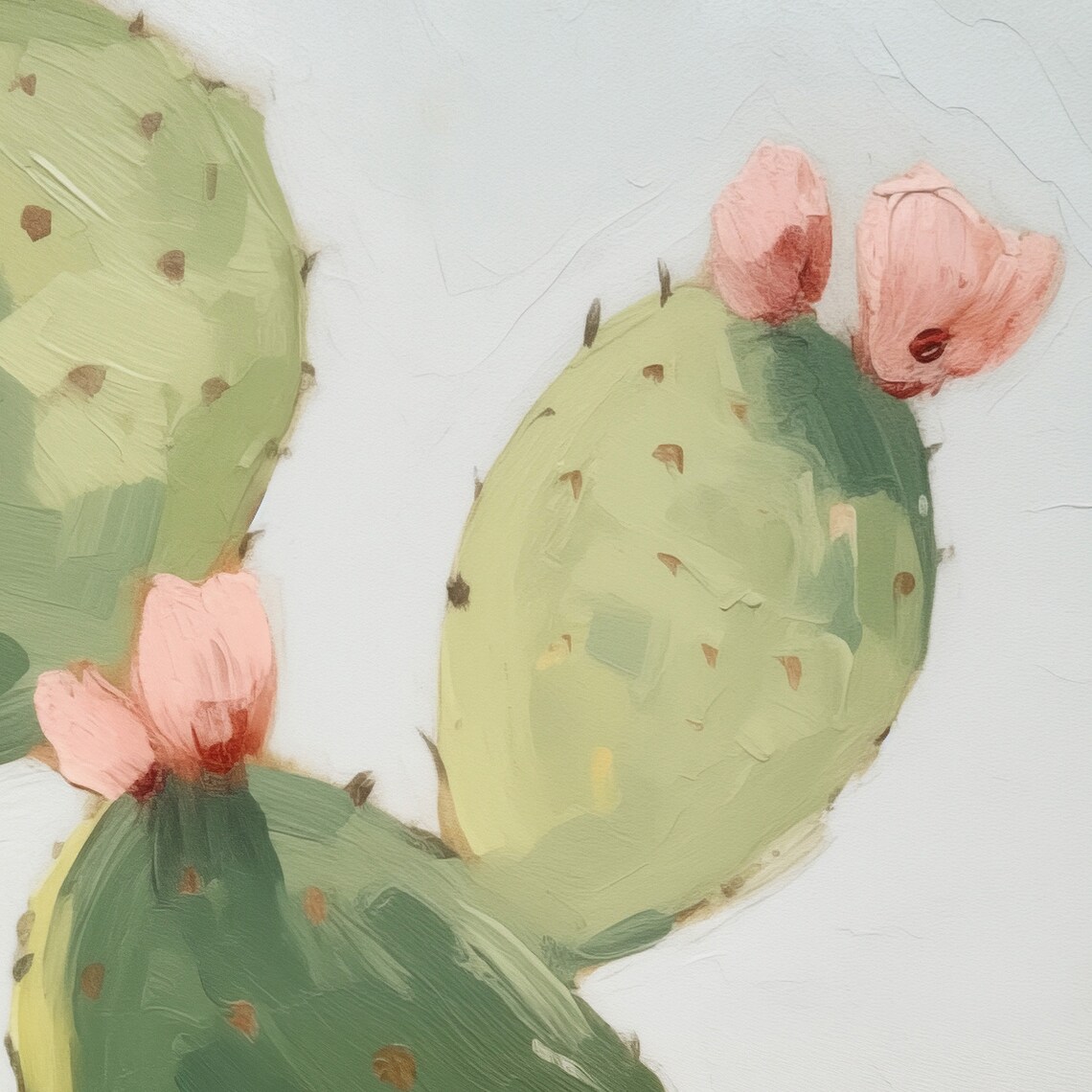 Desert Cactus Western Aesthetic Boho Art Print