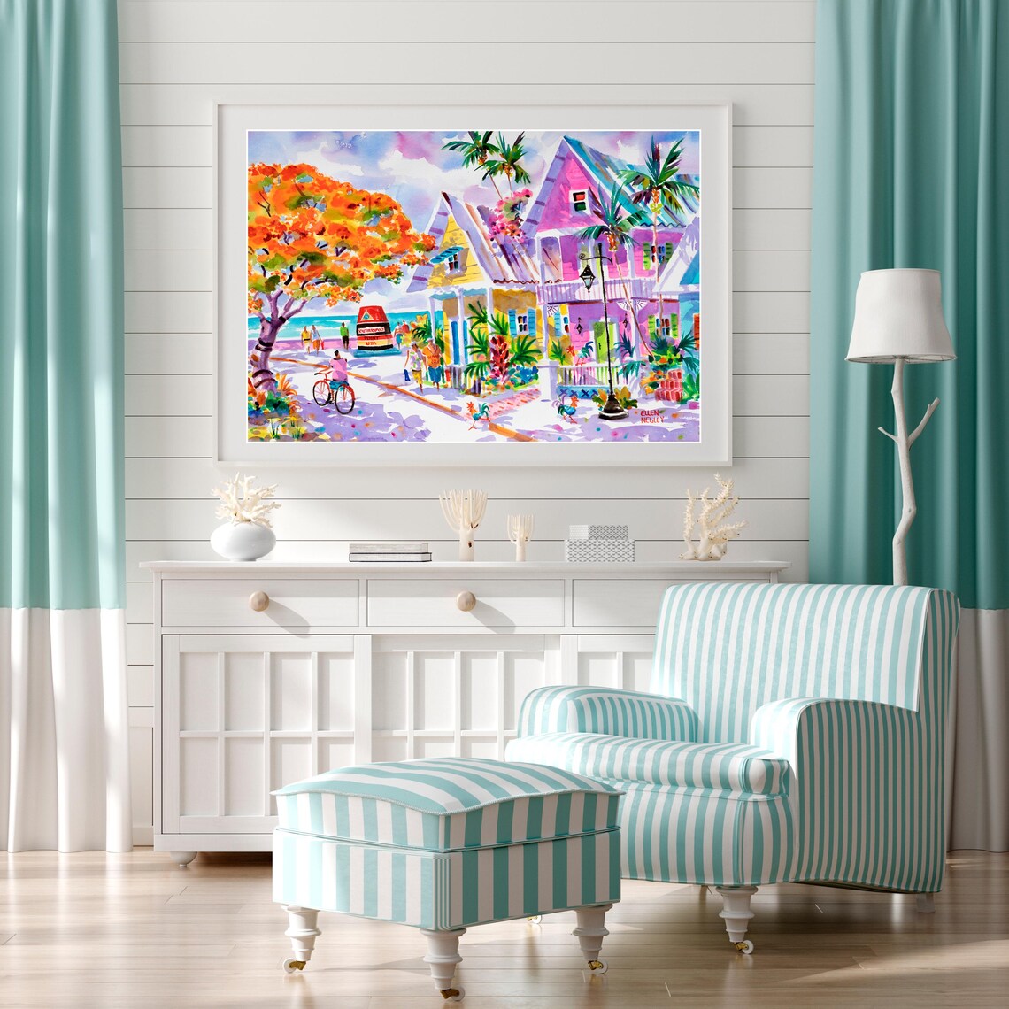 Key West Southernmost Point Cottage, Ellen Negley Art Print - Image 2
