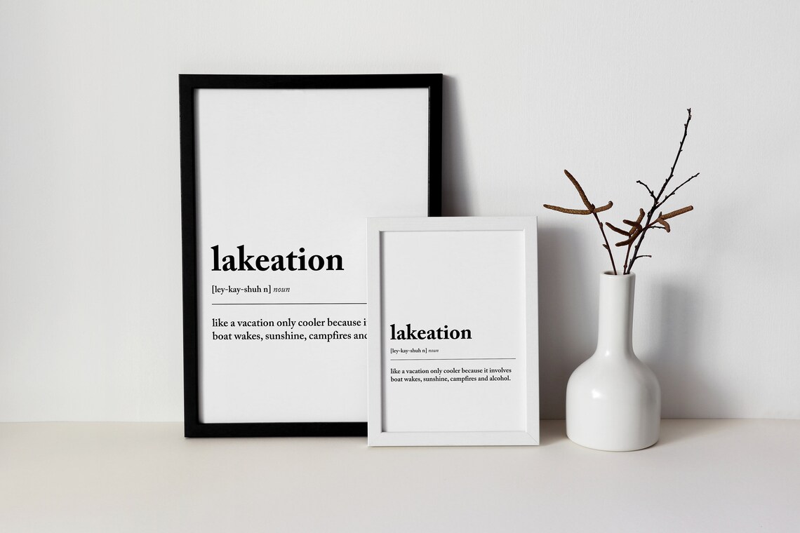 Lakeation Definition Print, Lake House Decor Art Print - Image 2