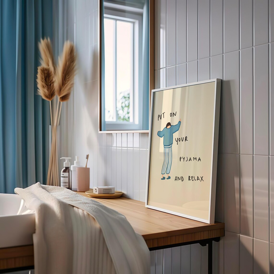 Put On Your Pyjama And Relax, Minimalist Poster - Image 2