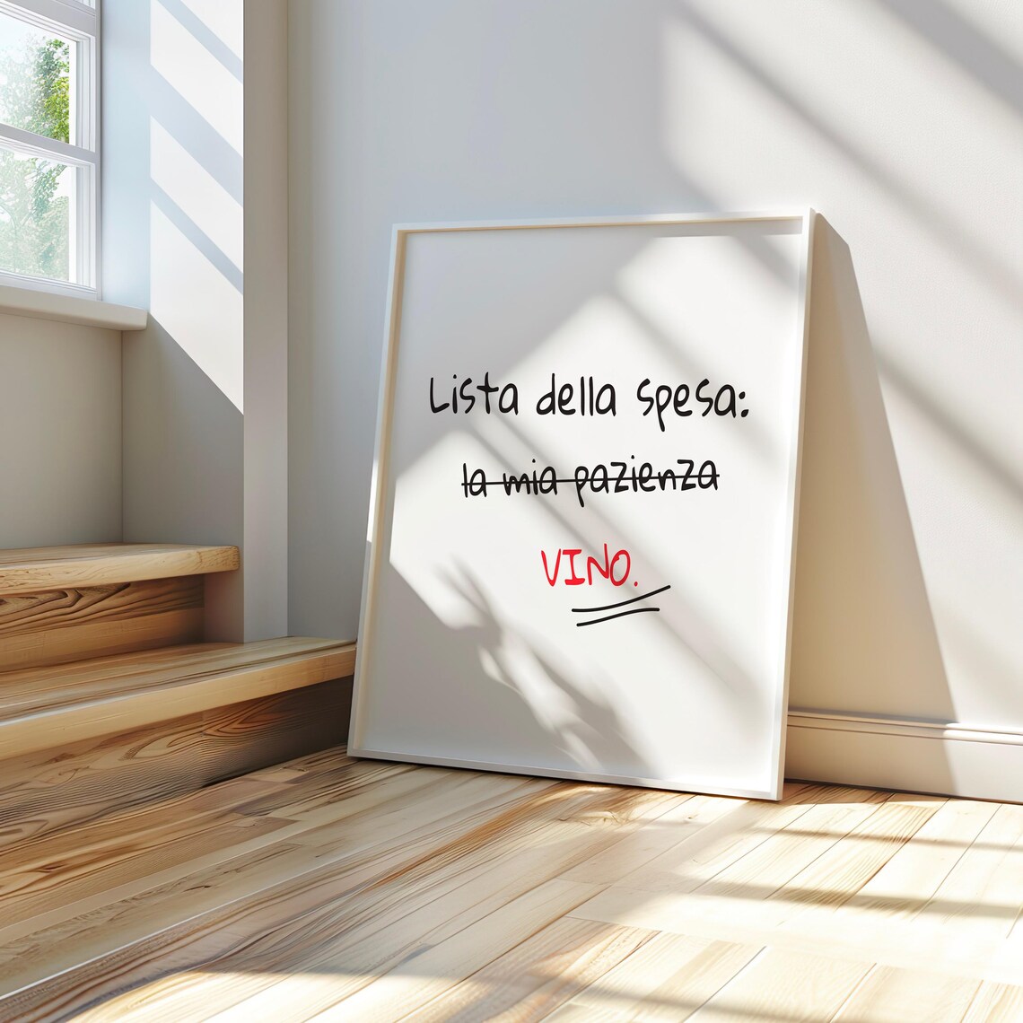 Wine Art, Italian Humor Minimalist Kitchen Decor - Image 2