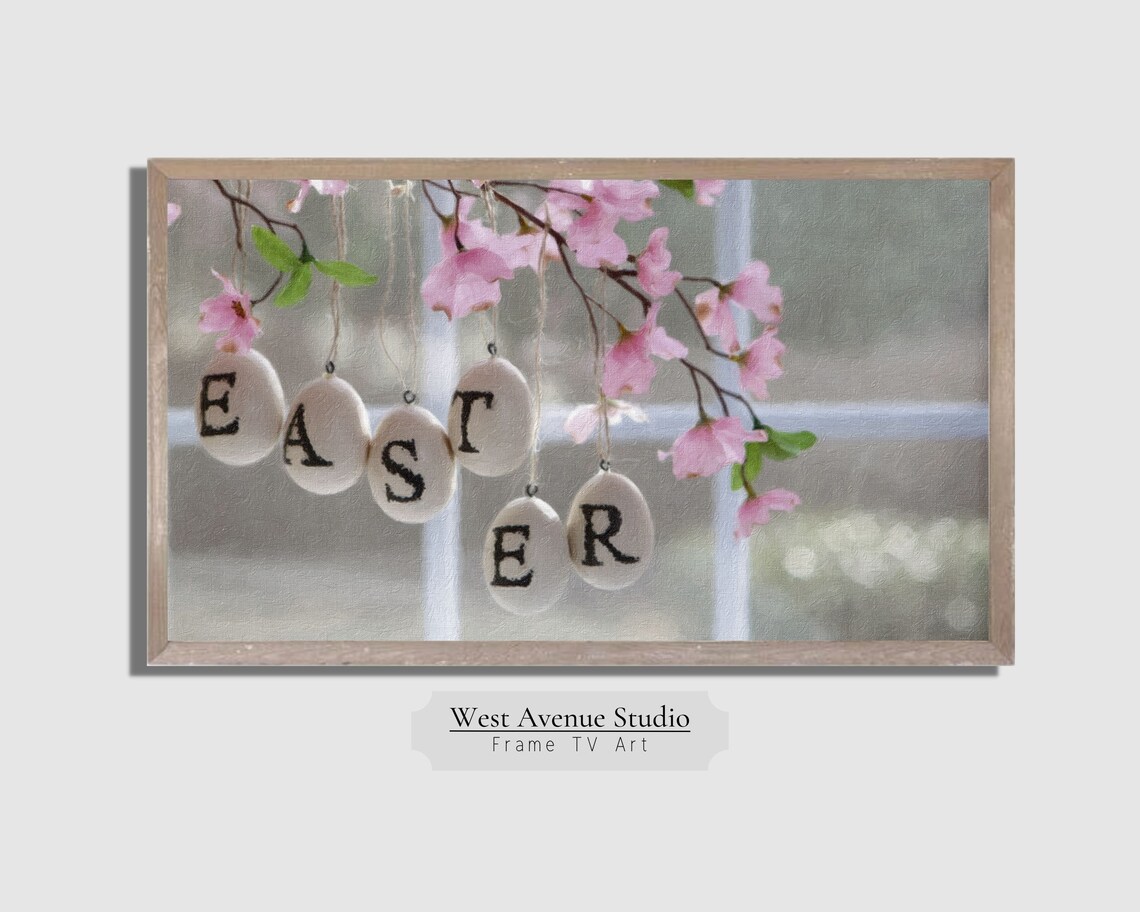 Easter Art, Textured Oil Painting Spring Decor