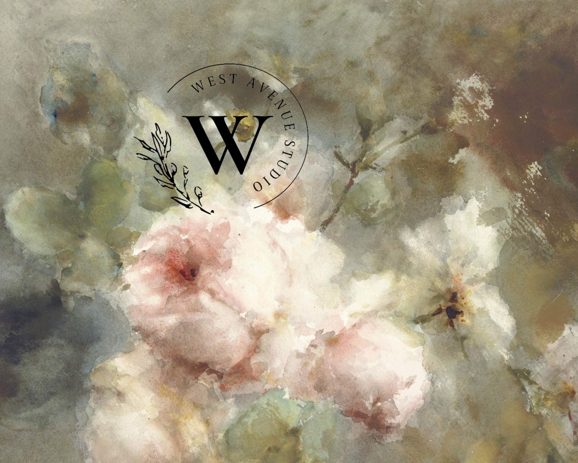 Soft Watercolor Pink White Roses Romantic Floral Still Life Art Poster - Image 3
