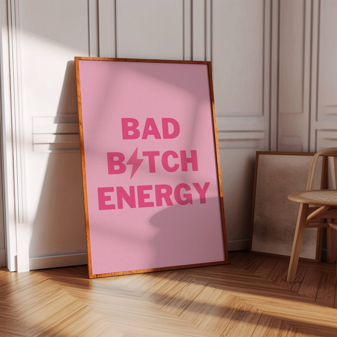 Bad Bitch Energy Pink Girly Quote Art Print