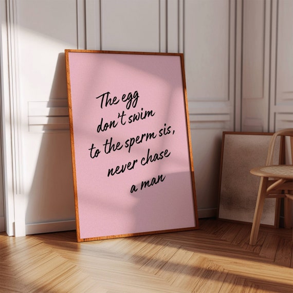 Girl Power Quote Poster, Trendy Pink Room Decor