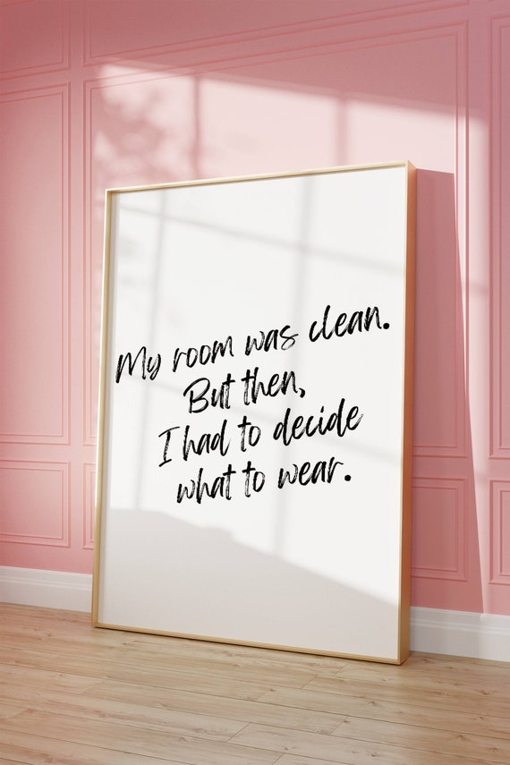 Girly Quote Poster Trendy Pink Room Decor Digital Download