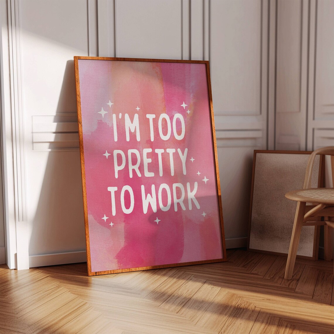 Girly Quote Poster, Trendy Pink Room Decor