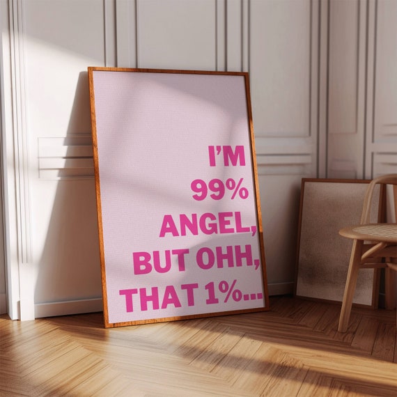 99 Angel Pink Quote Poster Girly Room Decor Digital Download