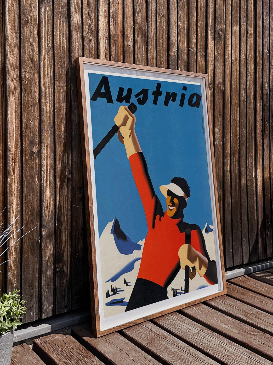 Austria Vintage Ski Poster, Retro Winter Sports - Image 3