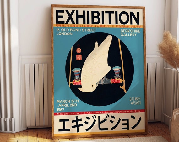Vintage London 1967 Japanese Exhibition Art Print