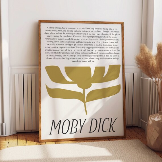 Call Me Ishmael Moby Dick Famous Opening Lines Literary Poster