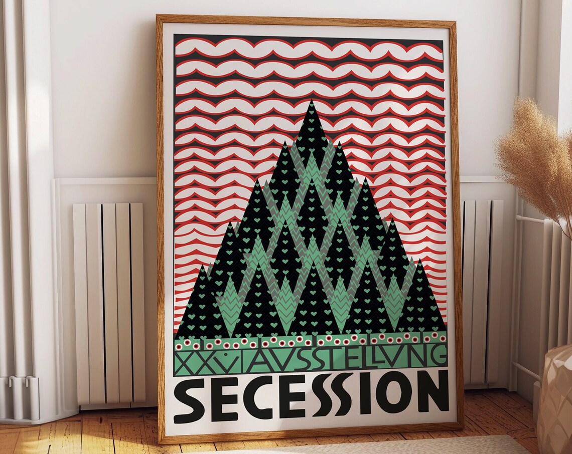 Art Nouveau Style Decor Vienna Secession Exhibition Poster