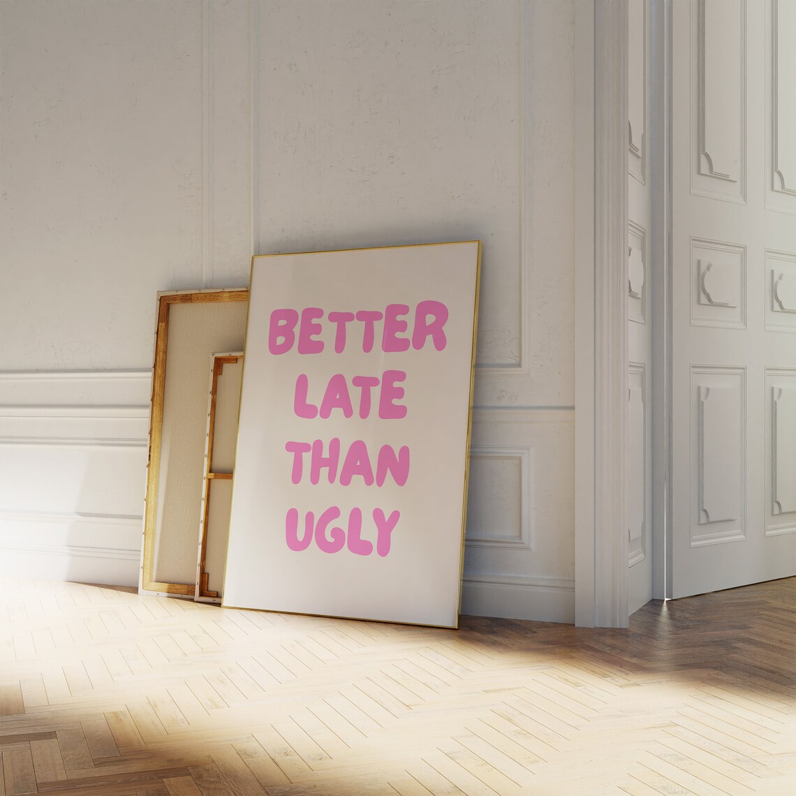 Better Late Than Ugly Retro Apartment Decor Art Print - Image 3