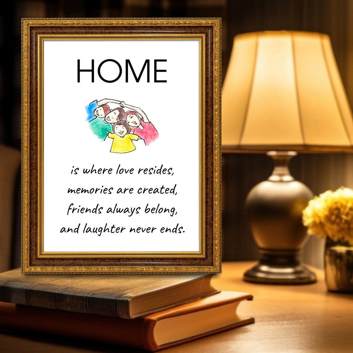 3home Is Where Love Resides Sign Family Room Decor Living Room Wall Art Modern Farmhouse Sign Family Quote Housewarming Gift